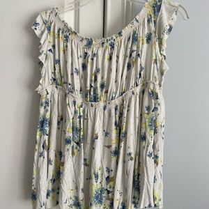 Floral off the shoulder free people shirt size M